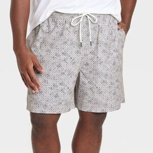 Goodfellow & Co - Men's 7" Swim Trunks with Boxer Brief Liner - Good Cream